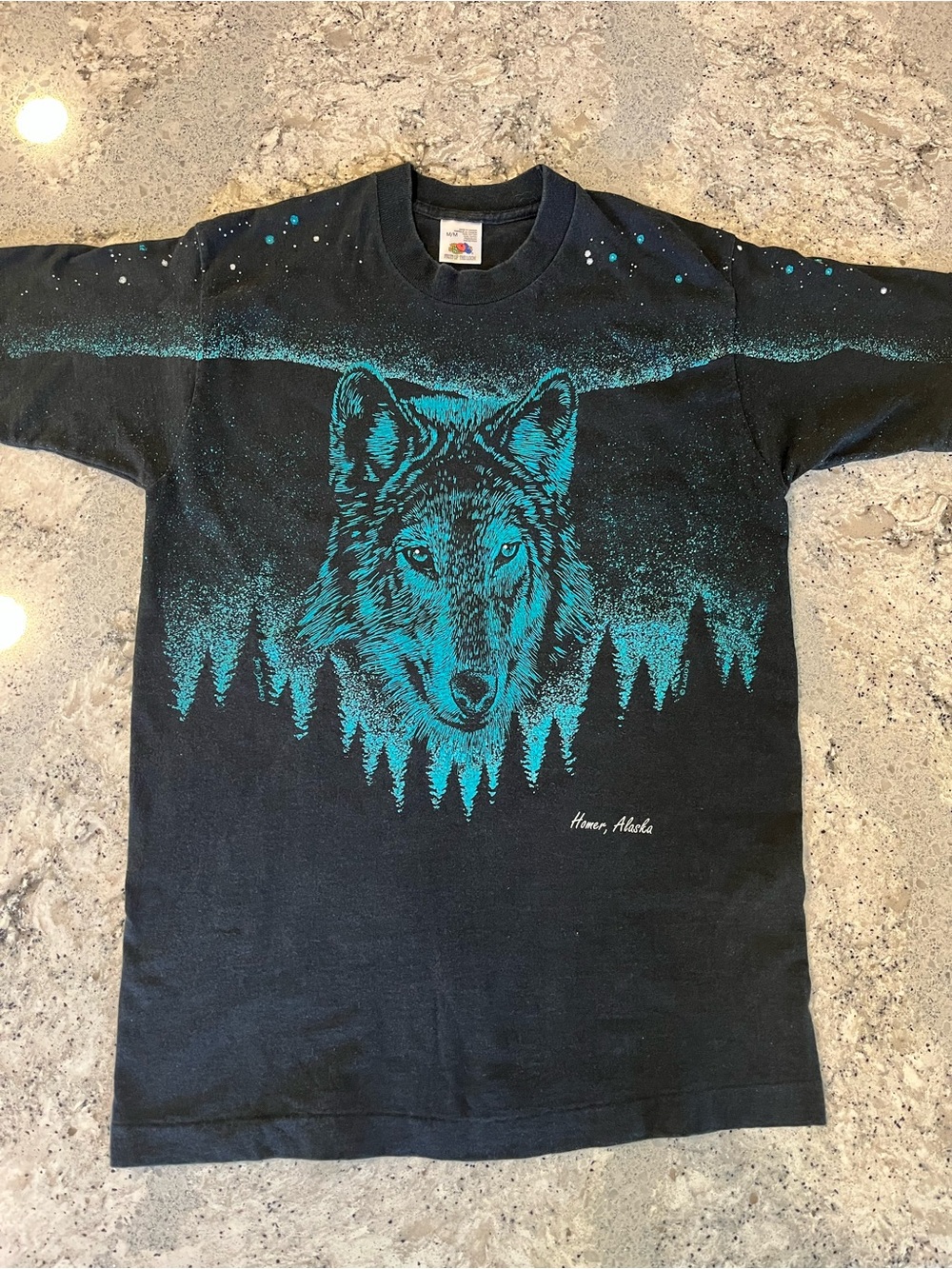 Vintage 1993 Double-Sided Wolf AOP Tee